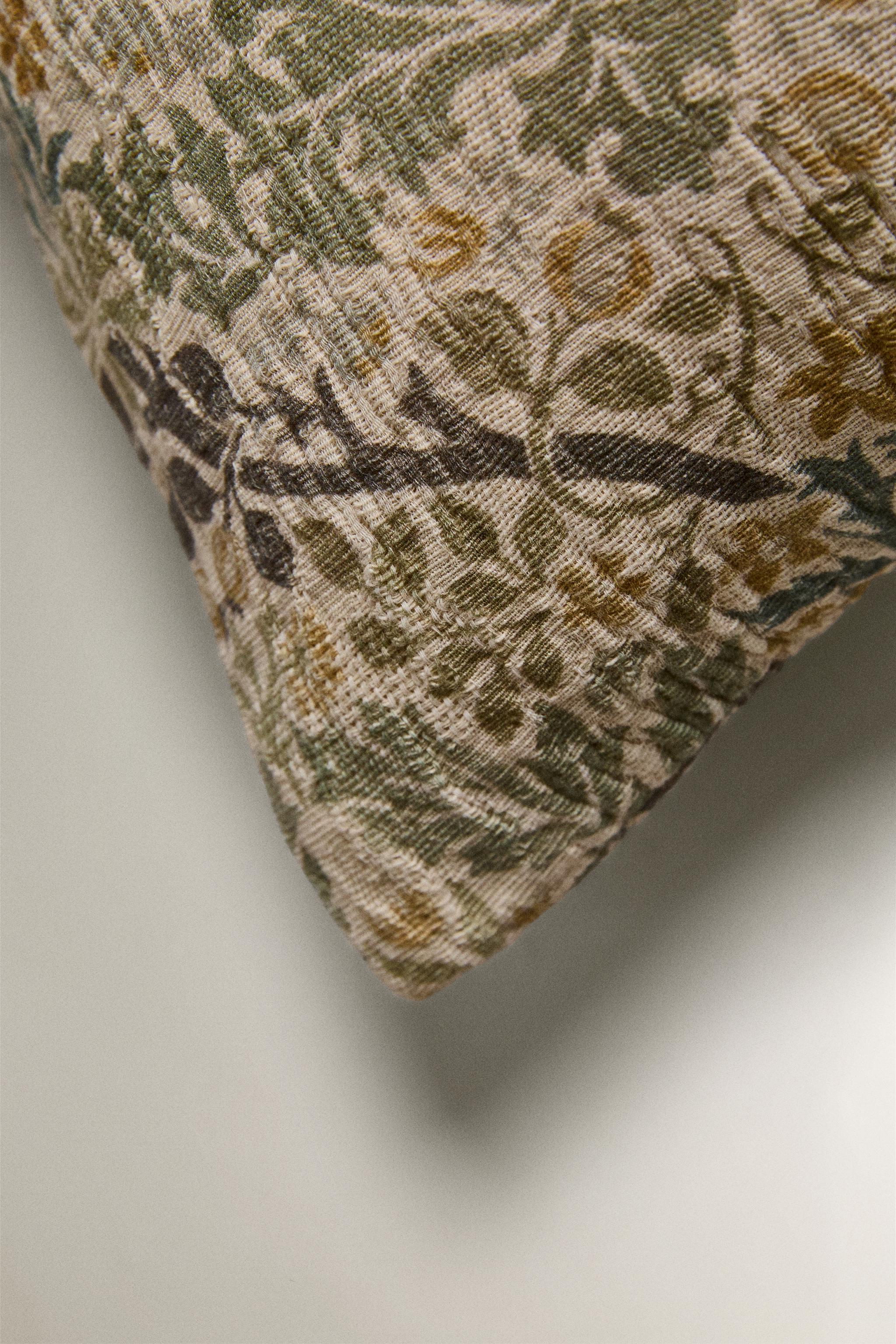 MORRIS & CO. FLORAL THROW PILLOW COVER